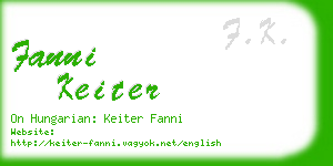 fanni keiter business card